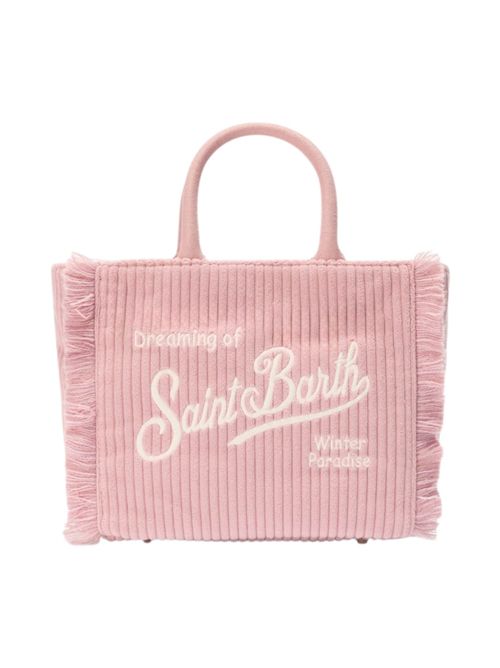 Vanity Mini women's bag in pink corduroy MC2 Saint Barth | VANITY MINI CORDUROY21 EMB